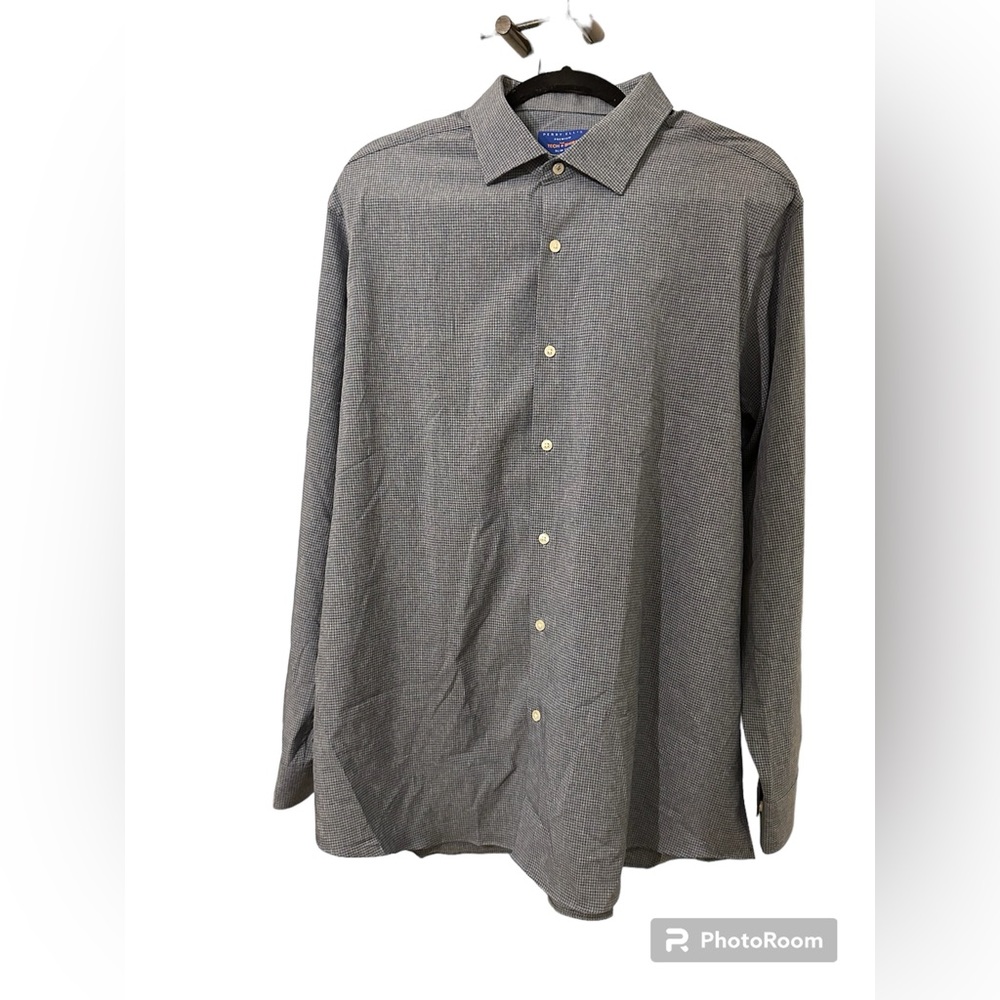 Perry Ellis Prem. Slim Fit Spread Collar
Tech+ Dress Shirt Blue, Sz18 34/35 NEW